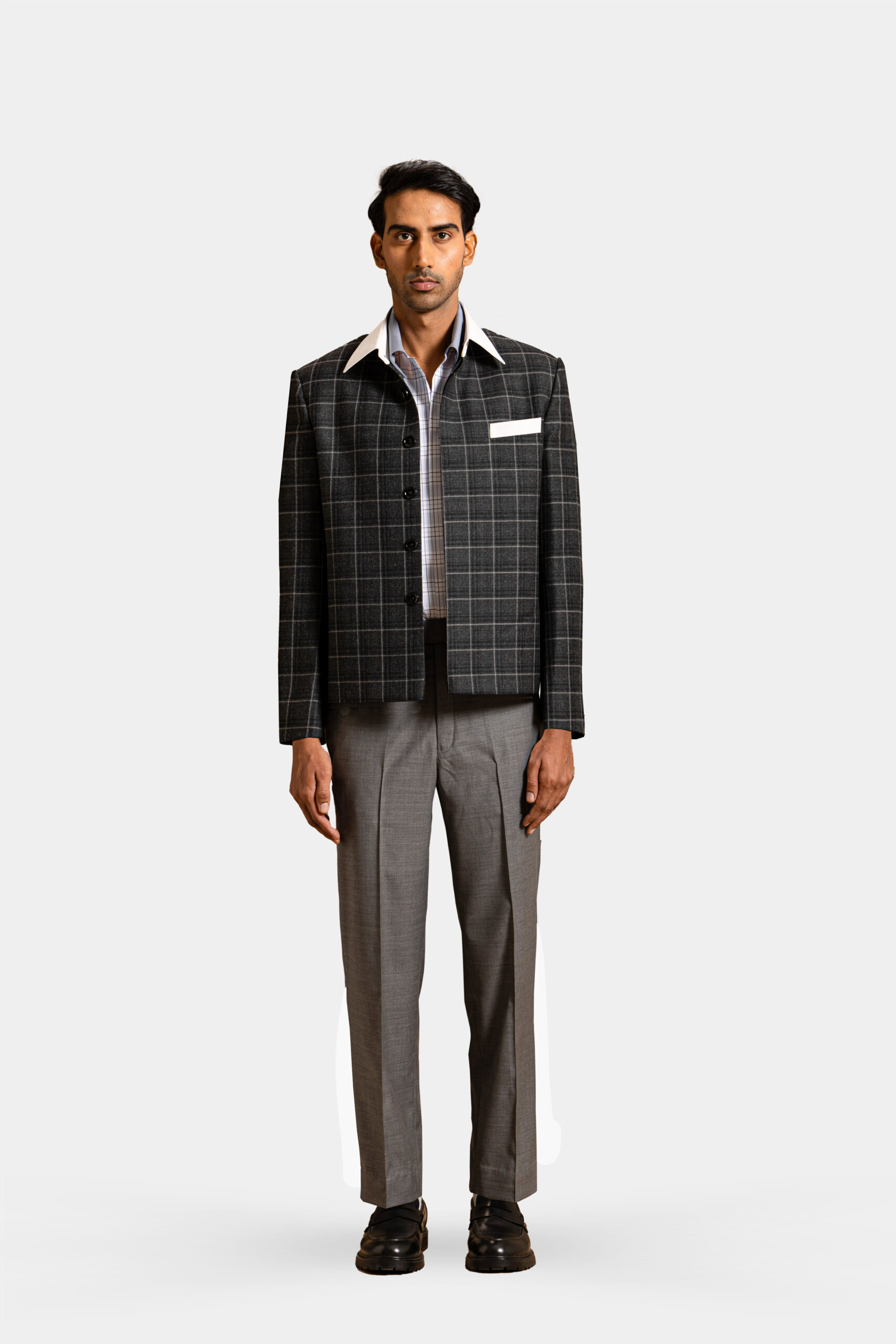 Mayfair pure tweed wool jacket — Shubham Shinde Menswear luxury wool blazer for men.