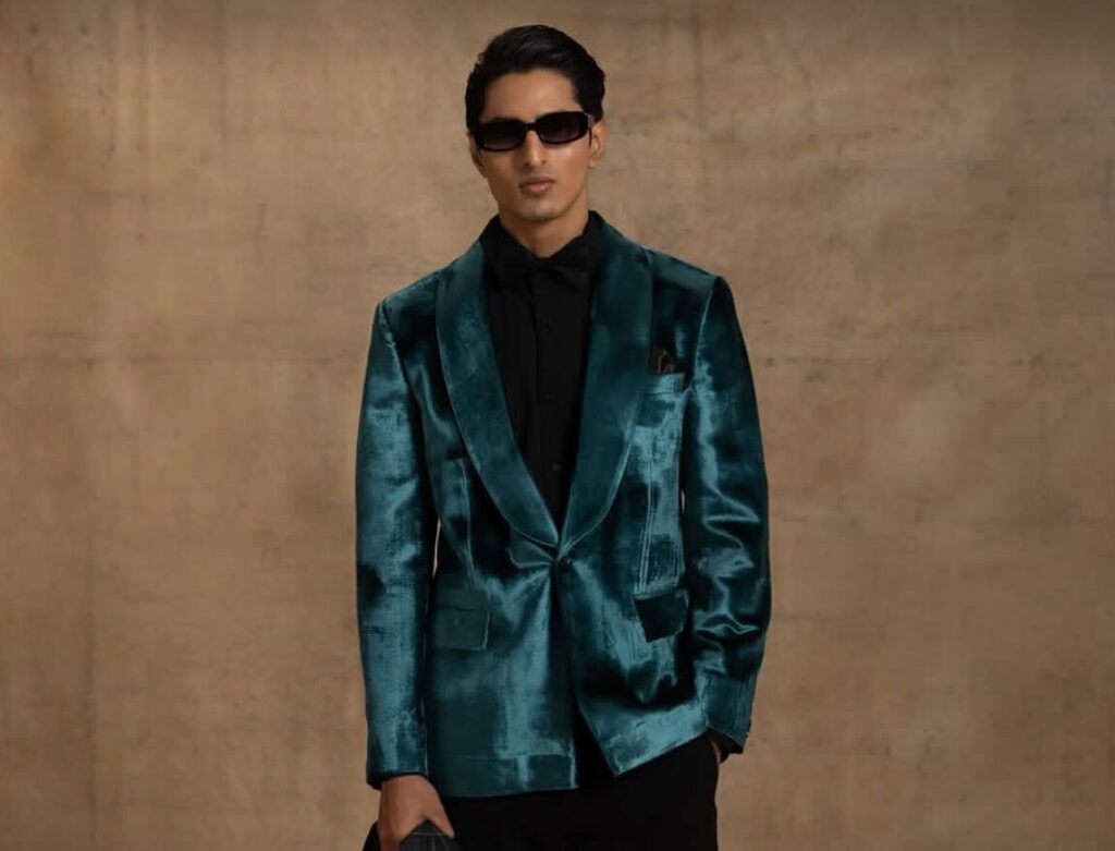 Luxury Windsor Velvet Silk Tuxedo by Shubham Shinde