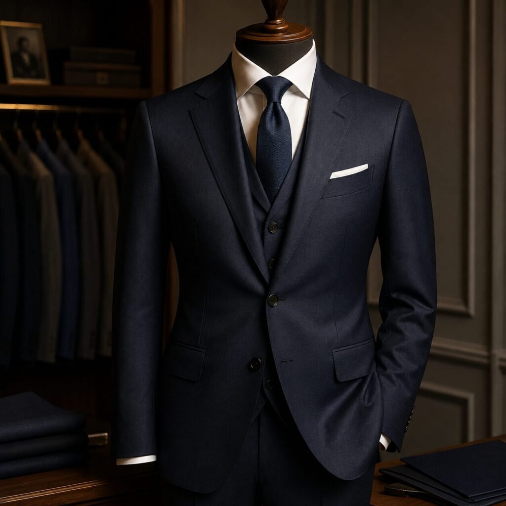 Types of suits for men in a refined tailored suit